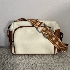 Cluci White and Brown Women's Bag